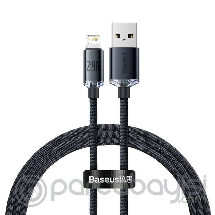 Baseus Crystal Shine Series USB to iPhone Lightning Hızlı Şarj ve Data Kablosu 2.4A 1.2m