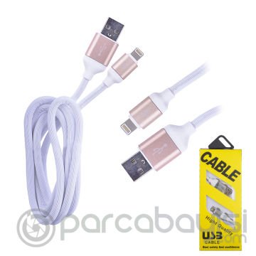İPhone 11,11 Pro XS XR 7-8 Kopmaz Hızlı Şarj Usb Kablo
