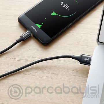 Baseus Led Işıklı Usb Type C Rapid Seris Usb Şarj  Kablosu