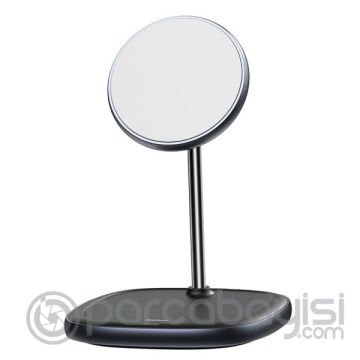 Baseus Swan Manyetik Masaüstü Kablosuz Wireless Şarj 15W İPhone 14-13-12