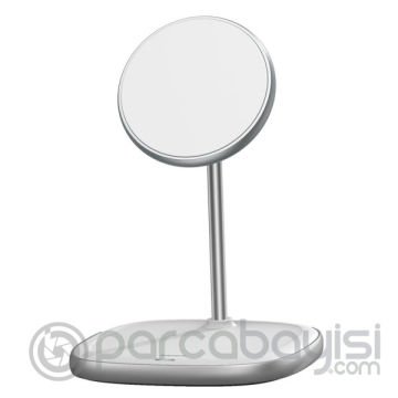 Baseus Swan Manyetik Masaüstü Kablosuz Wireless Şarj 15W İPhone 14-13-12