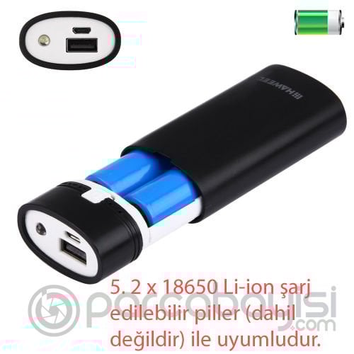Haweel Diy 2x18650 İki Adet Batarya Konulabilir Powerbank kutusu