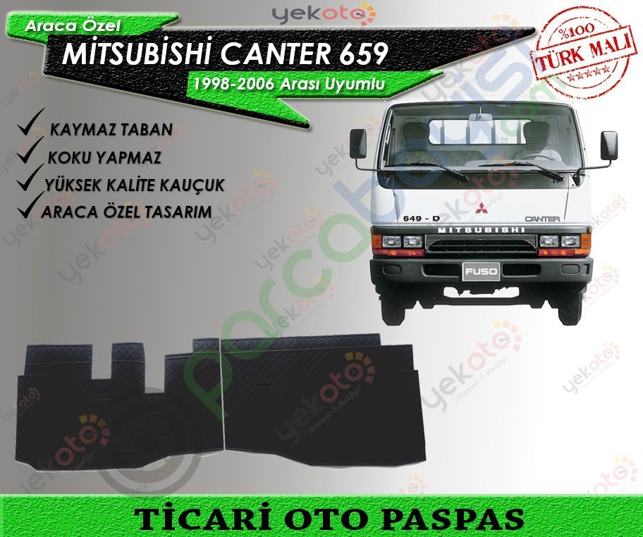 Mitsubushi Canter 659 1998-2006 Arası Uyumlu Ticari Oto Paspas