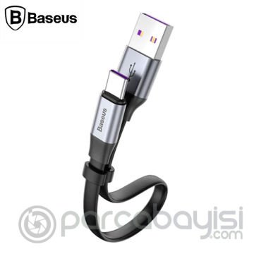 Baseus Simple Hw Usb Tyep C 5.0A 40w Flash Şarj 23cm Power Bank İçin Kısa Şarj Kablosu