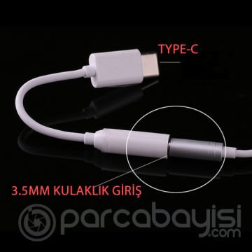 Type-C 3.5mm Kulaklık Dönüştürücü Aparat Aux Çevirici Adaptör