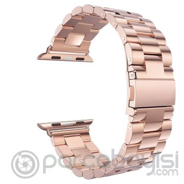 Ally Apple Watch 7-8 45mm 6-5-4 44mm Kayış Kordon Paslanmaz Çelik 3 Bakla 3-2-1 42mm