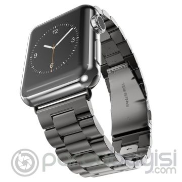 Ally Apple Watch 7-8 45mm 6-5-4 44mm Kayış Kordon Paslanmaz Çelik 3 Bakla 3-2-1 42mm