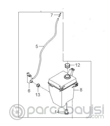 Kia Rio Silecek Deposu Orijinal | 986101G201-DS