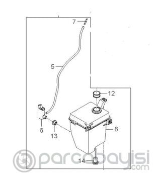 Kia Rio Silecek Deposu Orijinal | 986101G201-DS