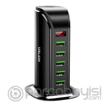 USLİON 5 Port USB Şarj Aleti Masaüstü Şarj İstasyonu 5V 4A
