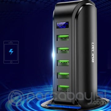 USLİON 5 Port USB Şarj Aleti Masaüstü Şarj İstasyonu 5V 4A