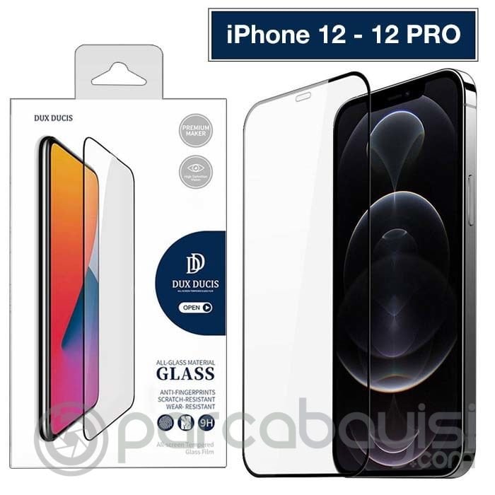Dux Ducis iPhone 12 - 12 Pro 6.1inç Tempered Cam Ekran Koruyucu 10D Full Kaplama