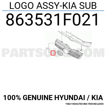 Sportage Ön Logo Kia Orjinal | 863531F021