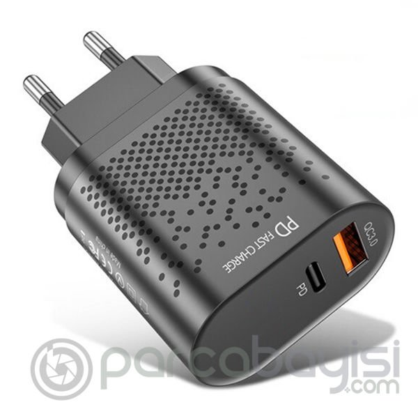 USLİON 18W USB QC3.0 Şarj PD3.0 Hızlı Şarj Aleti Şarj Başlık