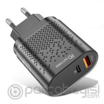 USLİON 18W USB QC3.0 Şarj PD3.0 Hızlı Şarj Aleti Şarj Başlık