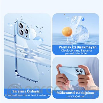 Baseus Crystal iPhone 14 Pro 6.1 Ultra-Thin Silikon Kılıf + Tempered Ekran Koruyucu Set