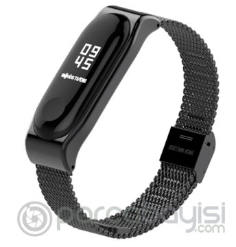 Mijobs Xiaomi Mi Band 4-3 Akıllı Saat Çelik Toka Kayış Kordon