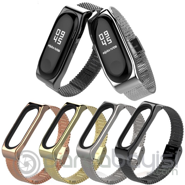 Mijobs Xiaomi Mi Band 4-3 Akıllı Saat Çelik Toka Kayış Kordon