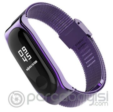 Mijobs Xiaomi Mi Band 4-3 Akıllı Saat Çelik Toka Kayış Kordon