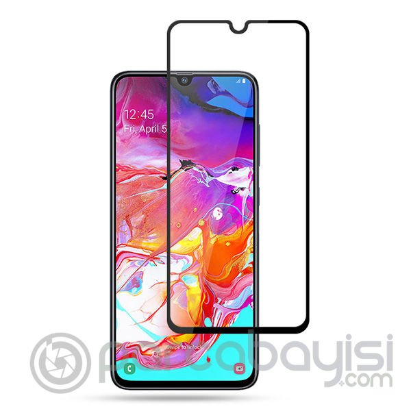 Ally Samsung Galaxy A70 Full Glue Tempered Cam Ekran Koruyucu