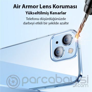 Baseus Crystal iPhone 14 Plus 6.7 Ultra-Thin Silikon Kılıf + Tempered Ekran Koruyucu Set