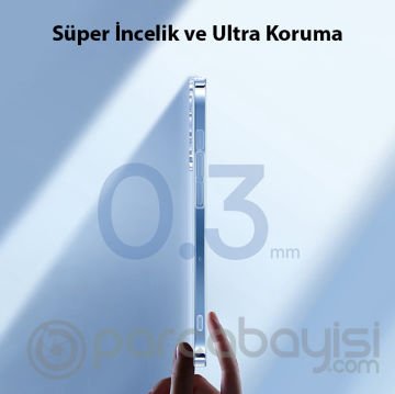 Baseus Crystal iPhone 14 Plus 6.7 Ultra-Thin Silikon Kılıf + Tempered Ekran Koruyucu Set