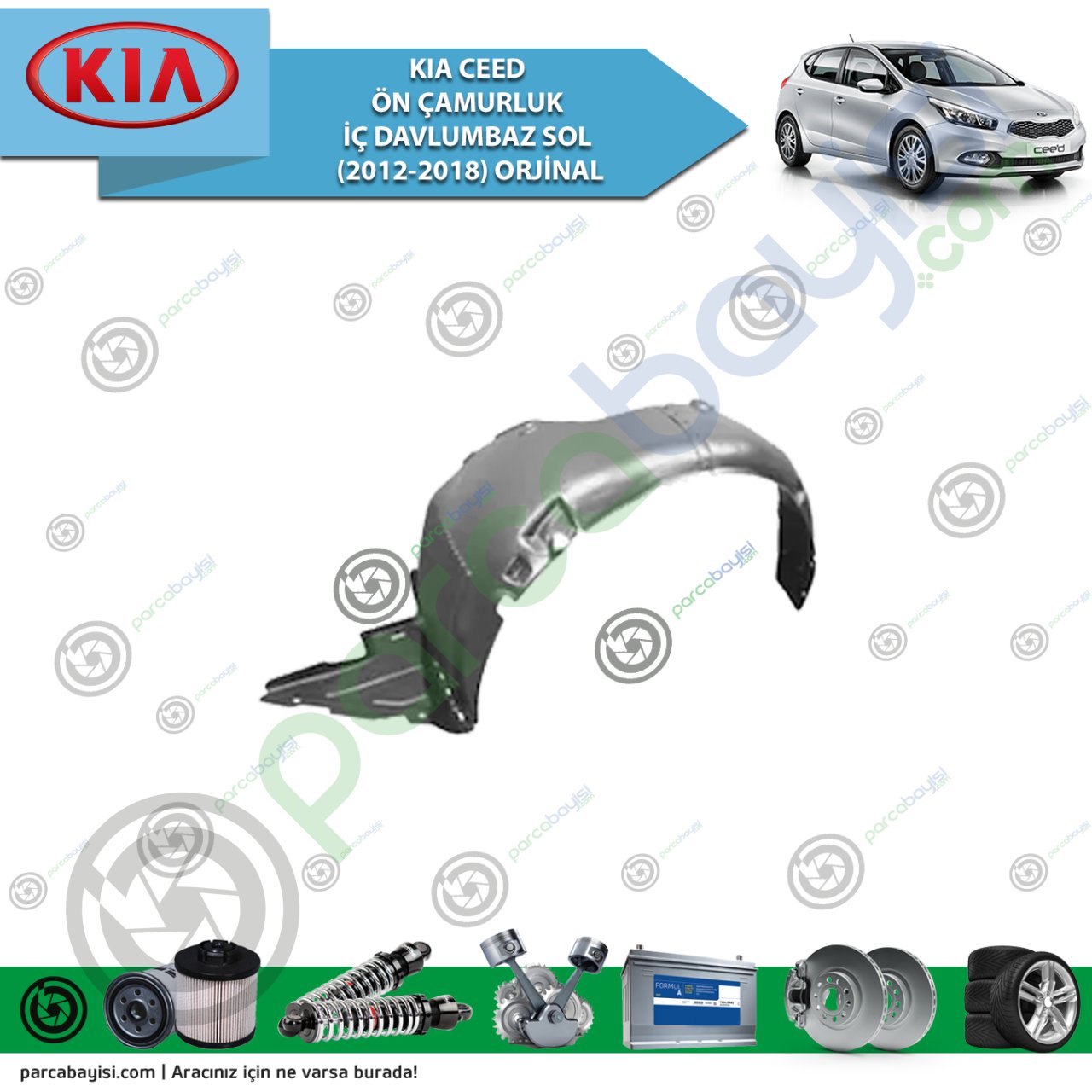 Kia Ceed Ön Çamurluk İç Davlumbaz Sol Orjinal  | 86811A2000