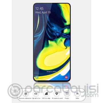 Ally Samsung Galaxy A80 3d Full Kaplama Kırılmaz Cam Ekran Koruyucu