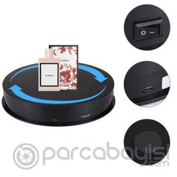 PULUZ 30cm Turntable Ürün Çekimi İçin 360 Derece Elektrikli Döner Tabla -10-20kg