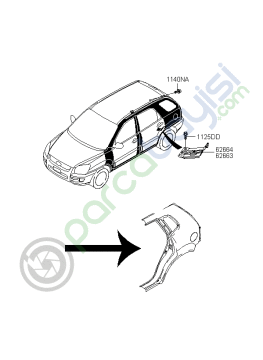 Kia Sportage Arka Çamurluk Sol Orjinal 2004-2010 | 715031F1C1