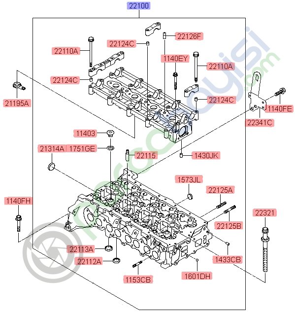 Sorento Silindir Kapağı Orjinal | 5F0252Fh00