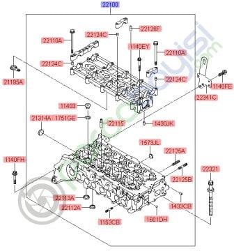 Sorento Silindir Kapağı Orjinal | 5F0252Fh00