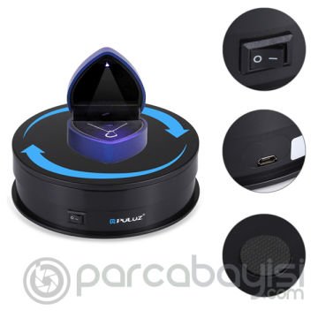 PULUZ 15cm Turntable Ürün Çekimi İçin 360 Derece Elektrikli Döner Tabla -15kg