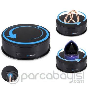 PULUZ 15cm Turntable Ürün Çekimi İçin 360 Derece Elektrikli Döner Tabla -15kg