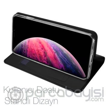 Dux Ducis iPhone 11 6.1inç Kılıf Kapaklı Flip Cover Kılıf SkinPro Series