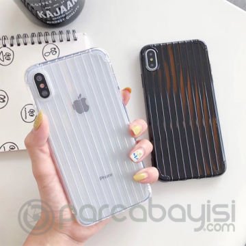 Ally iPhone XS İPhone X Trunk Lines ince Soft Silikon Kılıf