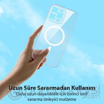 Baseus Crystal iPhone 14 Pro Max 6.7 Magsafe Silikon Kılıf + Tempered Ekran Koruyucu Set
