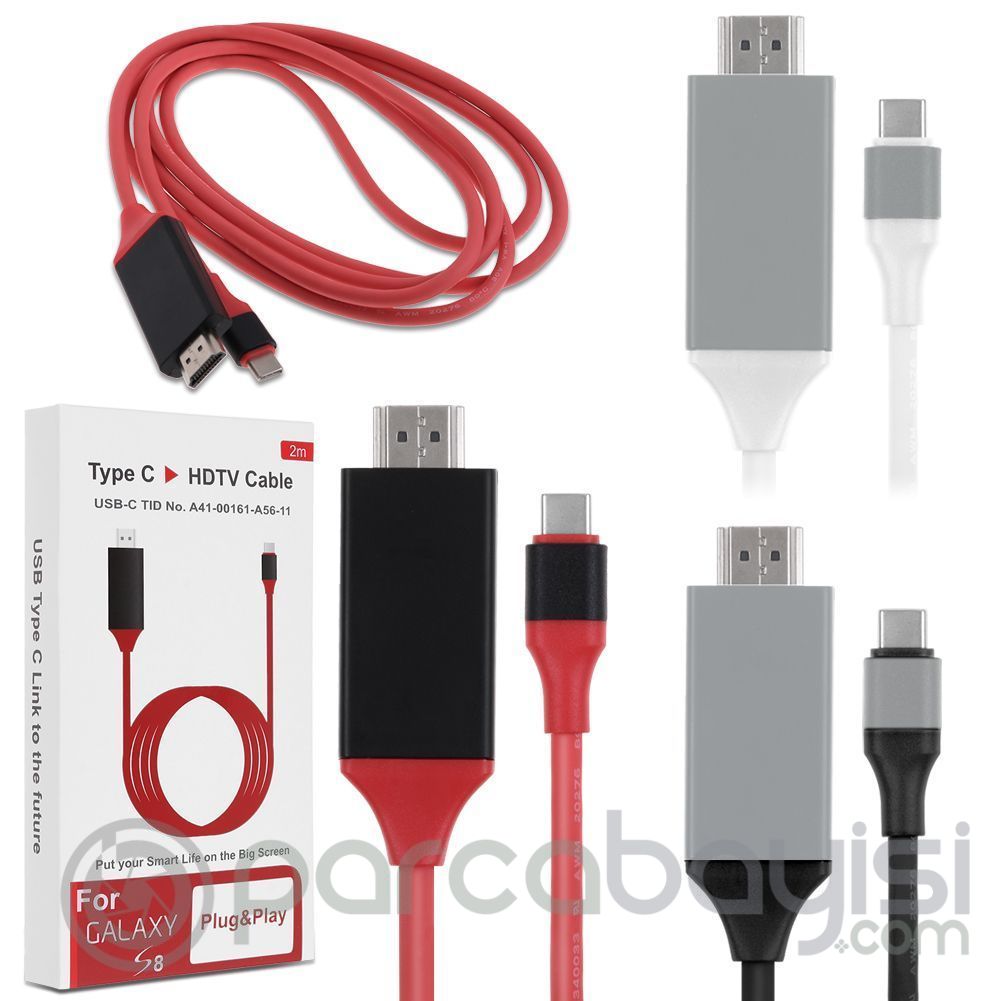 Usb 3.1 Type-C Hdtv  Hdmı 4k 30hz Uhd Kablo 2m