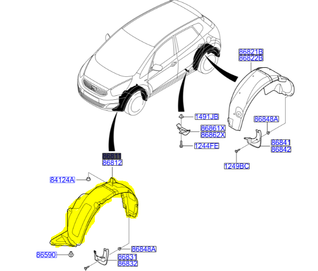 Kia Venga Ön Davlumbaz Sol Orjinal | 868111P000