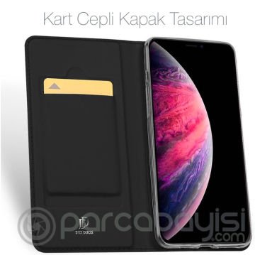 Dux Ducis iPhone 11 Pro Max 6.5inç Kılıf Kapaklı Flip Cover Kılıf SkinPro Series