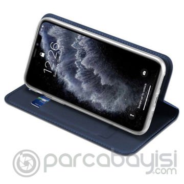 Dux Ducis iPhone 11 Pro Max 6.5inç Kılıf Kapaklı Flip Cover Kılıf SkinPro Series