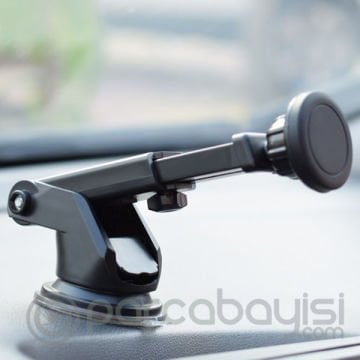 Mıknatıslı Vantuzlu Torpido Üstü Teleskopik Araç Tutucu