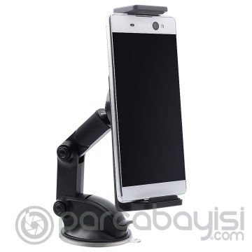 ALLY YS-04 Vantuzlu Torpido Üstü Teleskopik Araç Tutucu Tablet Telefon