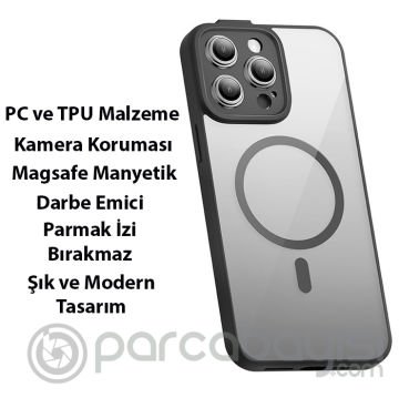 Baseus Frame Series iPhone 14 Pro 6.1 Kamera Koruyuculu Magsafe Kılıf + Tempered Ekran Koruyucu Set