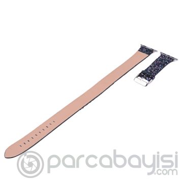 Ally Apple Watch 7-8 41mm 6-5-4 40mm Sim İşlemeli Kayış Kordon 3-2-1 38mm
