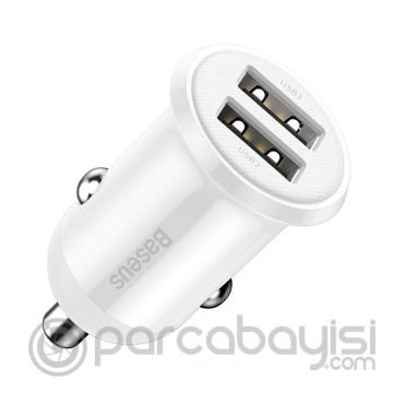 Baseus Grain Pro  Dual Usb 4.8A Max Çıkışlı Hızlı Araç Şarj Başlık