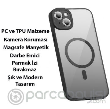 Baseus Frame Series iPhone 14 Plus 6.7 Kamera Koruyuculu Magsafe Kılıf + Tempered Ekran Koruyucu Set