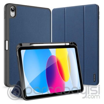 Dux Ducis iPad 10.9 2022 Kılıf Domo Series Kalem Bölmeli Mıknatıslı Standlı Kapaklı Kılıf