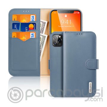 Dux Ducis iPhone 11 Pro Max Kılıf Mıknatıslı Cüzdanlı Deri Kılıf Hivo Series