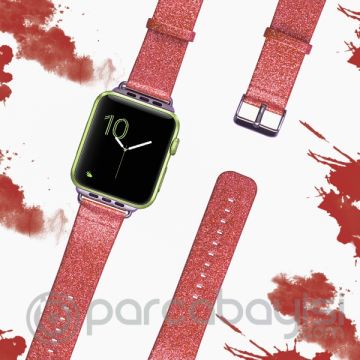 Ally Apple Watch 7-8 41mm 6-5-4 40mm Kordon Kayış Parlak Deri 3-2-1 38mm